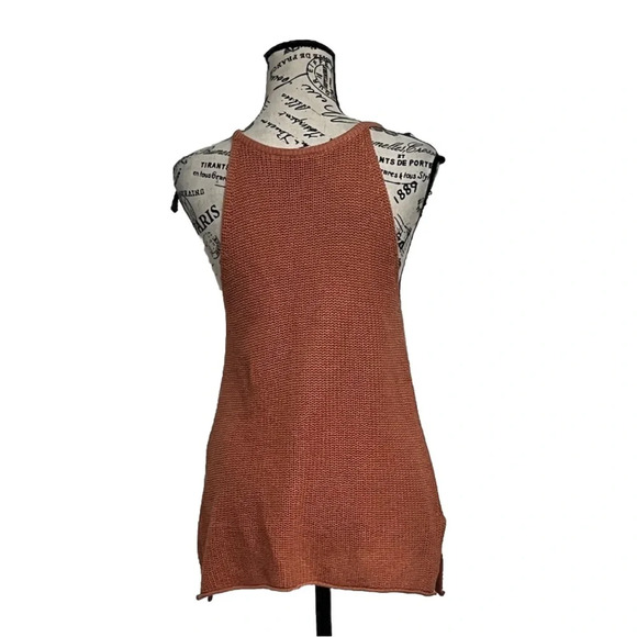 ZARA Women’s Brown Crochet Open Knit Tunic Top S Coquette Cowgirl Boho Sheer - Picture 5 of 9